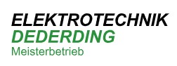 Firmenlogo: Firmenlogo: Elektrotechnik Dederding Meisterbetrieb